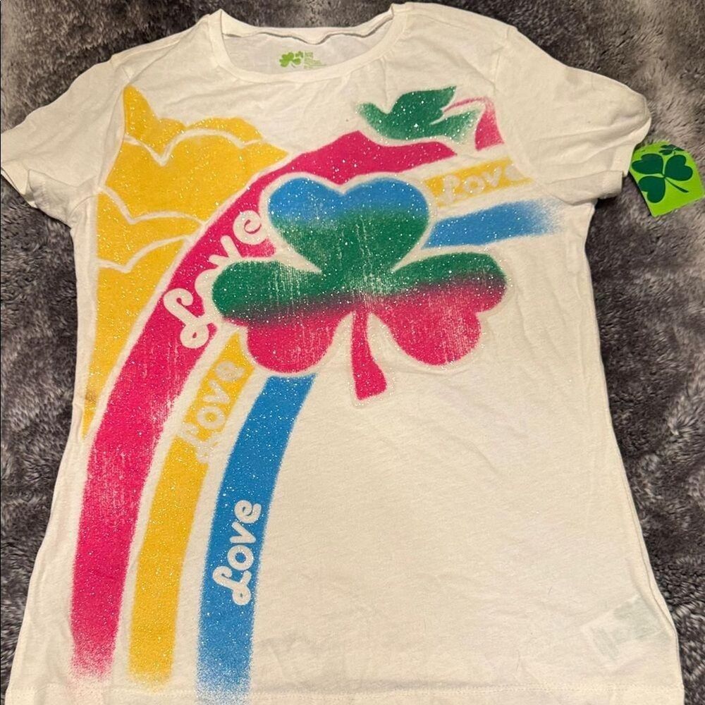 No-brand Women's Pink and Yellow T-shirt
